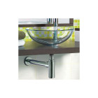 Linéis, siphon de lavabo design en laiton chromé