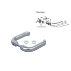 Paire de poignées en alu, carré de 10mm, longu. 60mm portail coulissant locinox