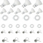 Lot de 10 kits spot led gu10 5 watt (eq. 50 watt) - support blanc - couleur éclairage et type de support au choix