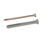 Lot de 10 chevilles à frapper - 6 x 60 mm