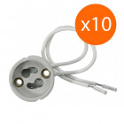 Lot de 10 douilles GU10 céramique