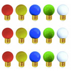 Lot de 15 ampoules led e27 pour guirlande lumineuse (5 couleurs différentes) - couleur - rgb