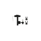 Lot de 2 supports à clipser mobois clipvit noir mat - 4520355