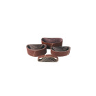 3 bandes sans fin corindon - 75 x 457 mm Gr. 80 - pour bois et métal - LEMAN - 75457.02
