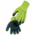 Lot de 3 gants manutention enduit latex singer jaune fluo support polyamide poignet élastique sans couture - Taille au choix