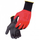 Lot de 3 gants de manutention singer milieux humides polyamide tricoté rouge jauge18 ultra fins poignet élastique - Taille au choix