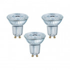 Lot de 3 spots led gu10 par16 36° 2,6 watt (eq. 35 watt) blanc chaud
