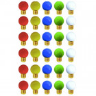 Lot de 30 ampoules led e27 pour guirlande lumineuse (5 couleurs différentes) - couleur - rgb