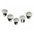 Lot de 5 spots led encastrables sol 1,8 watt IP68 - Couleur eclairage - Bleu