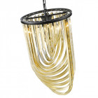 Lustre en cristal champagne doré manchester 3 lumières