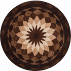 Tapis de salle de bain garden of peace marron rond 100 cm