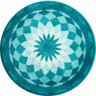 Tapis de salle de bain garden of peace vert rond 100 cm
