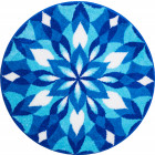 Tapis de salle de bain wings of joy bleu rond 60 cm