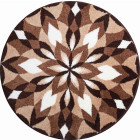 Tapis de salle de bain wings of joy marron rond 80 cm
