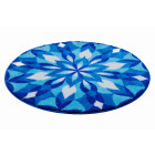 Tapis de salle de bain wings of joy bleu rond 80 cm