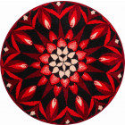 Tapis de salle de bain cognition rouge rond 80 cm