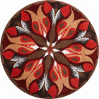 Tapis de salle de bain silent glow marron rond 60 cm