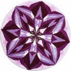 Tapis de salle de bain meaningfulness violet rond 60 cm