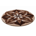 Tapis de salle de bain meaningfulness marron rond 80 cm