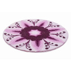 Tapis de salle de bain gift of tenderness violet rond 80 cm