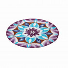 Tapis de salle de bain gratitude violet rond 80 cm