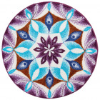 Tapis de salle de bain gratitude violet rond 100 cm