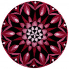 Tapis de salle de bain self-love bordeaux rond 100 cm