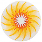 Tapis de salle de bain path of enlightenment jaune rond 100 cm