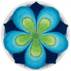 Tapis de salle de bain fulfilment bleu rond 60 cm