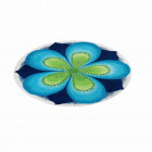 Tapis de salle de bain fulfilment bleu rond 80 cm