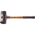 Maillets simplex, avec boîtier en fonte malléable et manche en bois, ø 60, caoutchouc avec pied intégré /caoutchouc rond