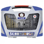Mallette de 54 outils mixtes forets et embouts tivoly + 1 led