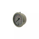 Manometre de pression axial à bain de silicone - ø 63mm - filetage : 1/4'' bsp - pression (bar) : -1 à 1.5