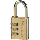 Masterlock cadenas laiton massif à combinaison programmable  - anse 25 mm - longueur 30 mm