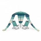 Maui extra 2 transats chaises pliables parasol jardin plage       vert