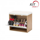 Meuble à chaussures kit closet - 6 paires - bois - 50 x 30 x 50 cm