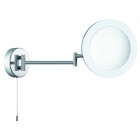 Miroir grossissant lumineux, chrome et verre miroir, led