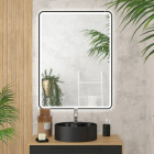 Miroir LED salle de bain et contour noir 100x70cm - GO BLACK LED Aurlane - MIR064