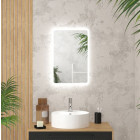 Miroir salle de bain avec éclairage LED - 40x60cm - GO LED Aurlane - MIR038
