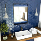 Miroir salle de bain LED auto-éclairant 60x80cm laqué noir mat - FRAMED MIRROR LED Aurlane - LAV549