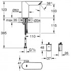 Mitigeur de lavabo électronique infrarouge bau cosmopolitan e - alimentation sur secteur (transformateur 230v/12v)