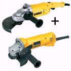 Lot de Meuleuses Filaires DEWALT Ø230mm 2200W D28492 + Ø125mm 1100W D28134 - D28492DUO