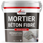 Mortier fibre réparation béton arme eclate rebouchage trous - 25 kg