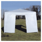 Mur tonnelle de jardin 3 x 3 avec porte blanc