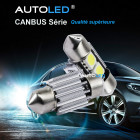 Ampoule navette led c5w 31mm canbus anti-erreur 2 leds /plaque / habitacle autoled®