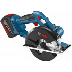 Scie circulaire bosch gkm 18 v-li - 1 batterie 5.0 ah li-ion, chargeur, coffret - 06016a4002