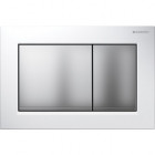 Plaque de commande Omega 30 geberit blanc chromé mat