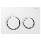 Plaque d ecommande Omega 20 geberit chromé mat brillant