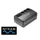 Onduleur nitram 3 prises de courant 360w / 600va