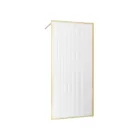 Paroi de douche verre ondulé 6 mm - 90x200 cm - cadre et bras aluminium or brossé Aurlane - FAC1035